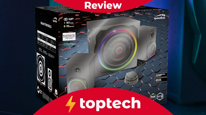 Review - im System Test TopTechNews - TopTech 2.1 Gravity Subwoofer - RGB